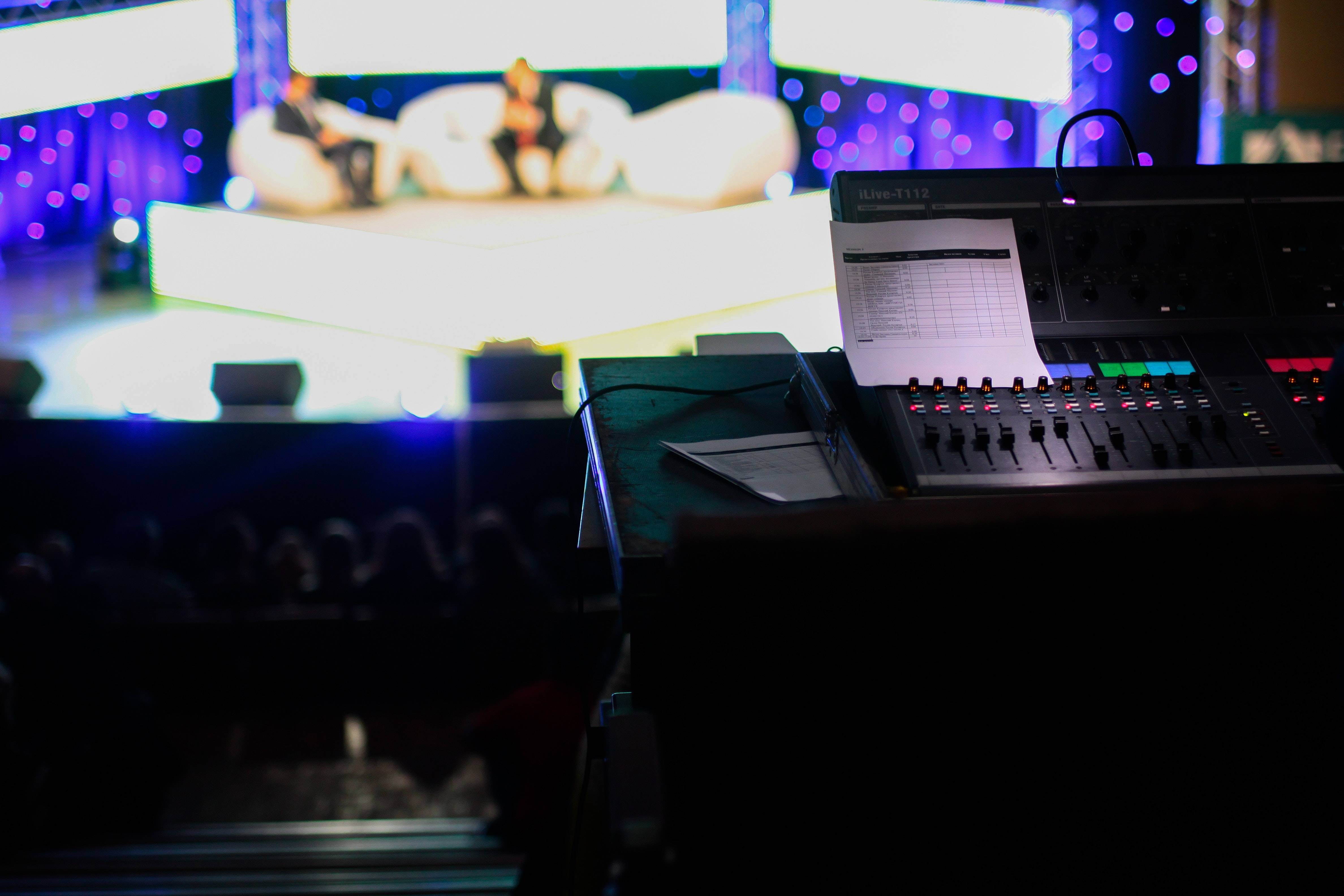view of a show from sound mixing table
