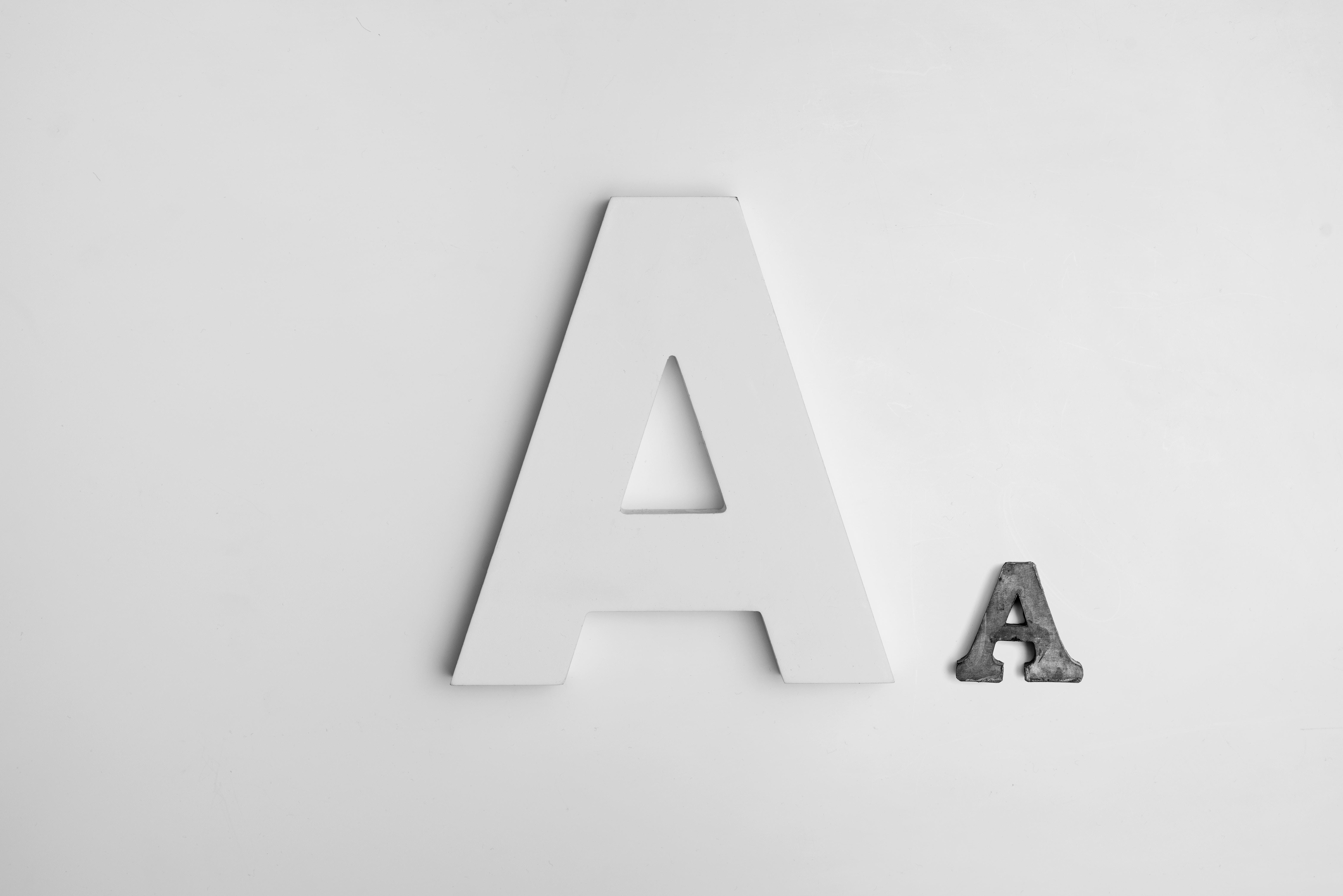 cut letter A's